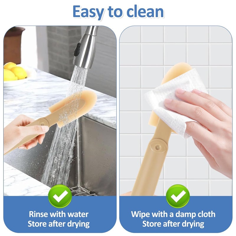 OKYMOTOR 8Pcs Caulking Silicone Sealant Finishing Tool, 4 Sizes Rubber Caulking Tool Set, Multifunctional Caulking Remover/Smoothing Tool Applicator for Tiles Brick Kitchen Bathroom - Image 5